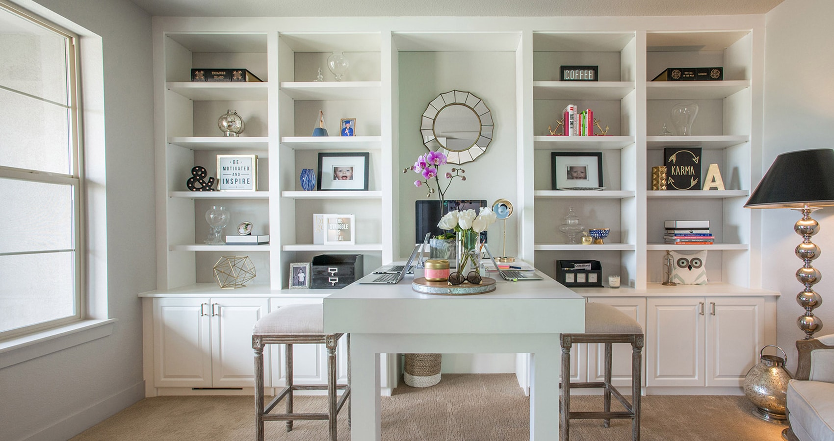 Custom Home Offices Gallery Designed, Home Office Cabinets And Shelves